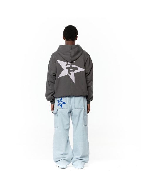 Cold Culture Starface Zip Hoodie Grey | 09742-RSEJ