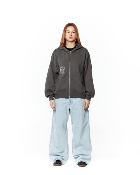 Cold Culture Starface Zip Hoodie Grey | 09742-RSEJ