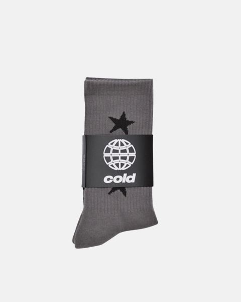 Cold Culture Starry Socks Light Grey | 18706-NZEP