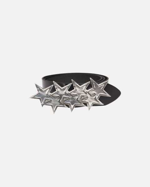 Cold Culture Stars Belts Black | 96374-IUCK