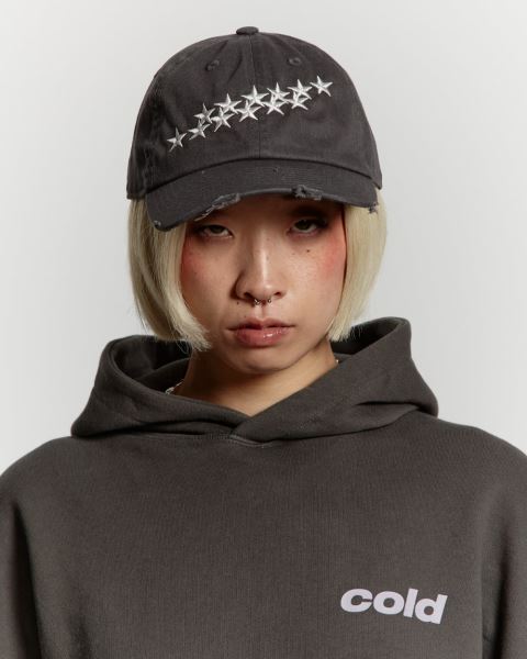 Cold Culture Stars Caps Dark Grey | 16903-TRLO