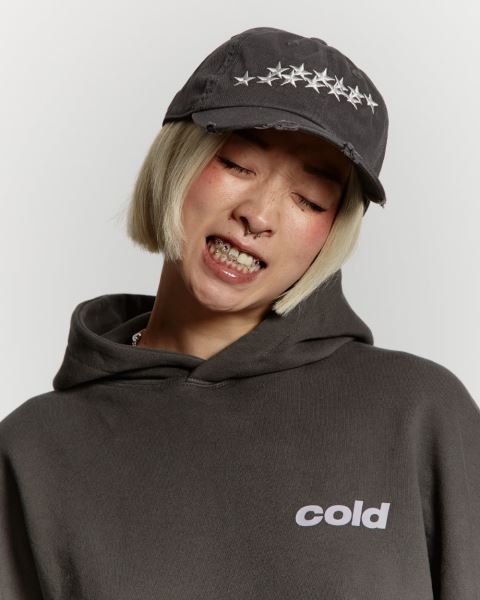 Cold Culture Stars Caps Dark Grey | 16903-TRLO
