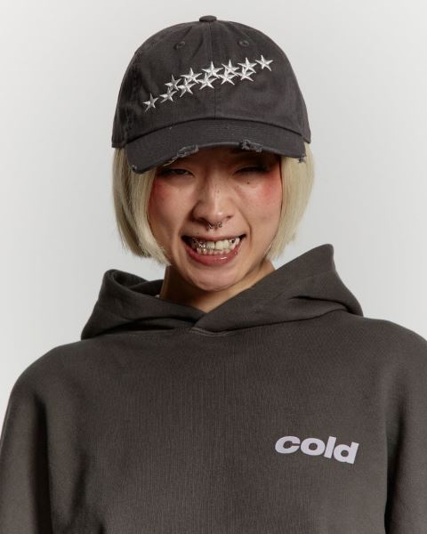 Cold Culture Stars Caps Dark Grey | 16903-TRLO