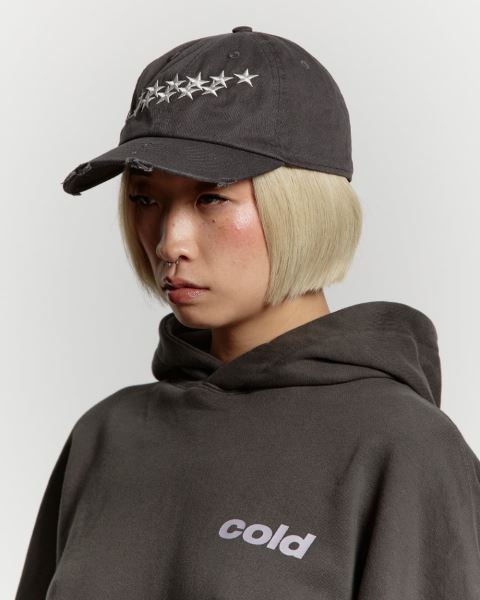 Cold Culture Stars Caps Dark Grey | 16903-TRLO
