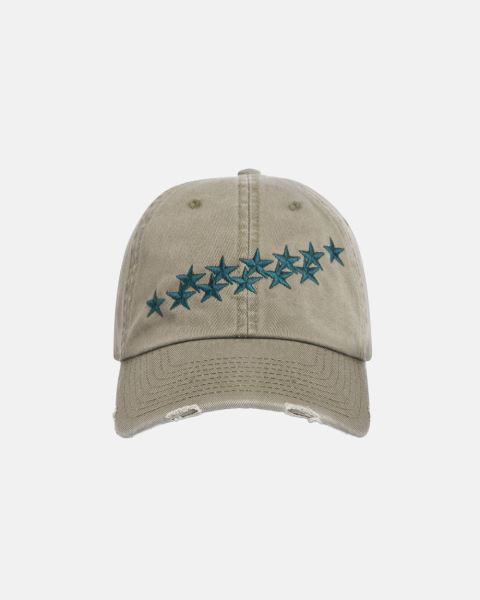 Cold Culture Stars Caps Olive Green | 39076-EYIH
