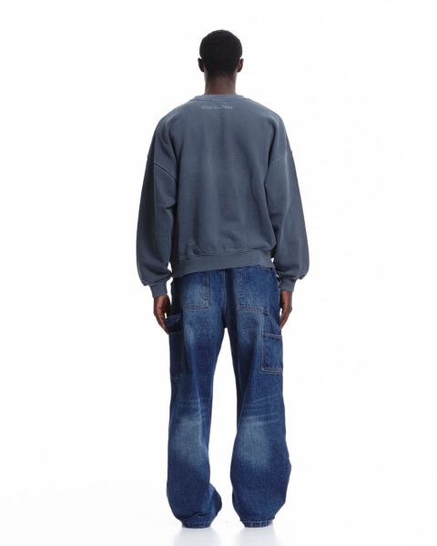 Cold Culture Stars Crewneck Sweatshirts Blue | 75302-OCHE