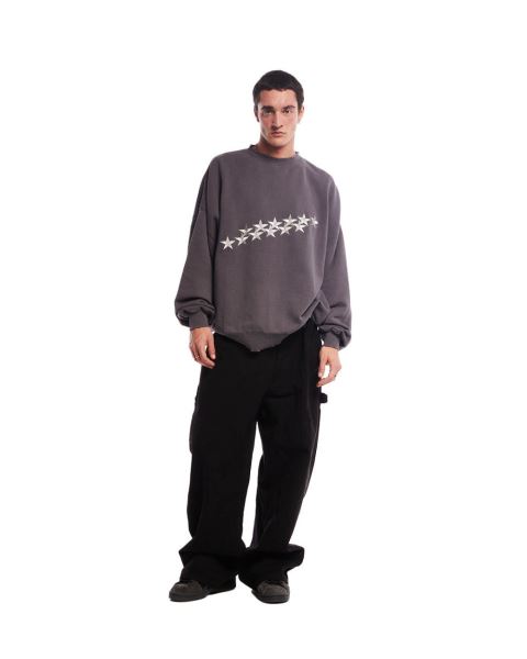 Cold Culture Stars Crewneck Sweatshirts Grey | 85017-NFMG