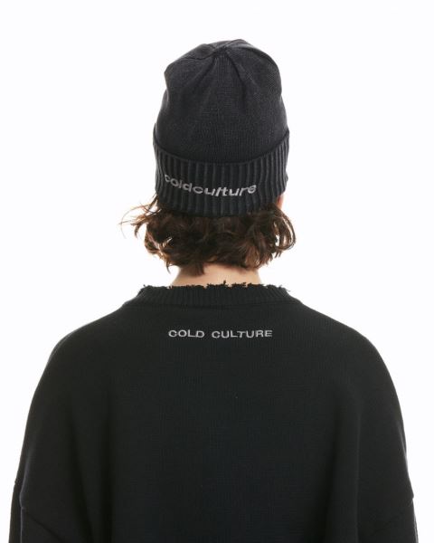 Cold Culture Stars Hem Beanie Black | 61298-TUKO
