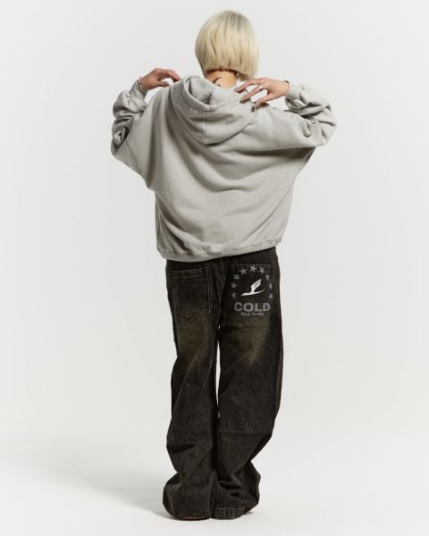 Cold Culture Stars Hoodie Grey | 60513-MKWD
