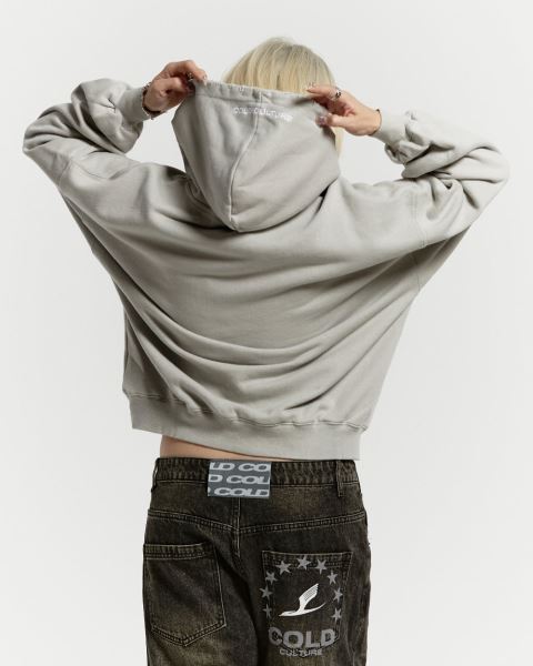 Cold Culture Stars Hoodie Grey | 60513-MKWD