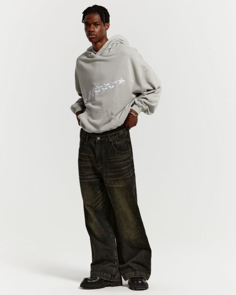 Cold Culture Stars Hoodie Grey | 60513-MKWD