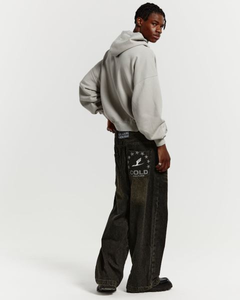 Cold Culture Stars Hoodie Grey | 60513-MKWD