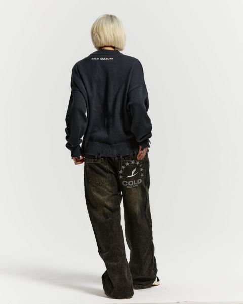 Cold Culture Stars Knitwear Black | 43529-OPZD