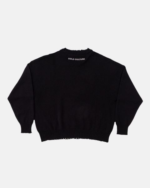 Cold Culture Stars Knitwear Black | 50128-IZHJ