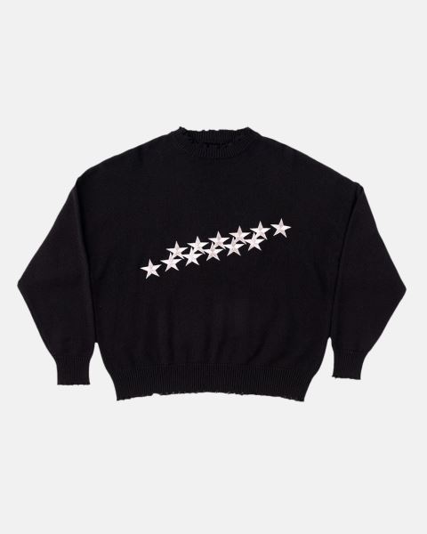 Cold Culture Stars Knitwear Black | 50128-IZHJ