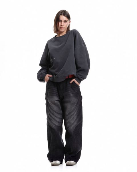 Cold Culture Stars Stella Crewneck Sweatshirts Black | 87649-NPVR
