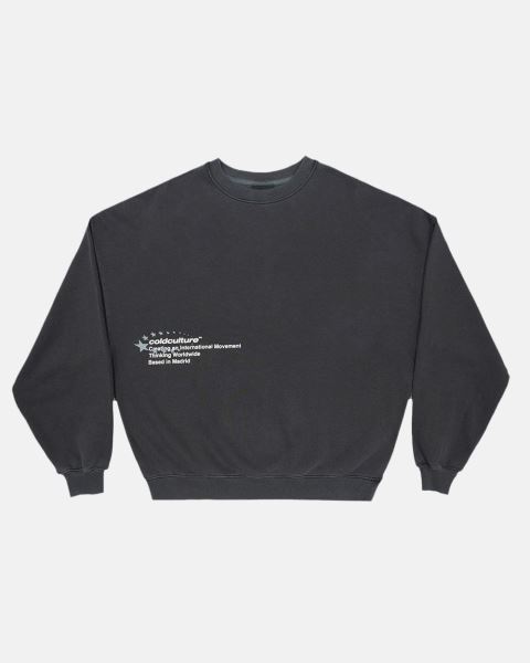 Cold Culture Stars Stella Crewneck Sweatshirts Black | 87649-NPVR