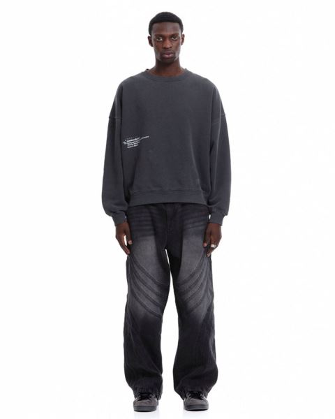 Cold Culture Stars Stella Crewneck Sweatshirts Black | 87649-NPVR