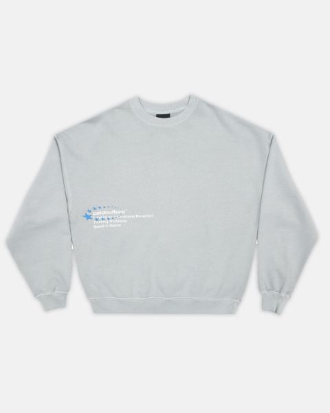 Cold Culture Stars Stella Crewneck Sweatshirts Grey | 98645-LSPJ