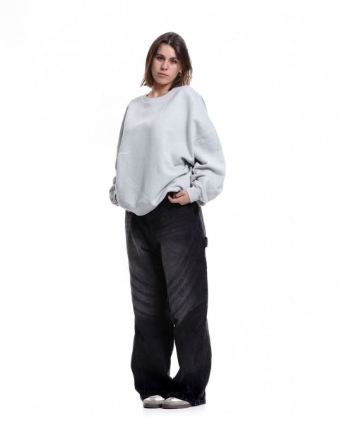 Cold Culture Stars Stella Crewneck Sweatshirts Grey | 98645-LSPJ