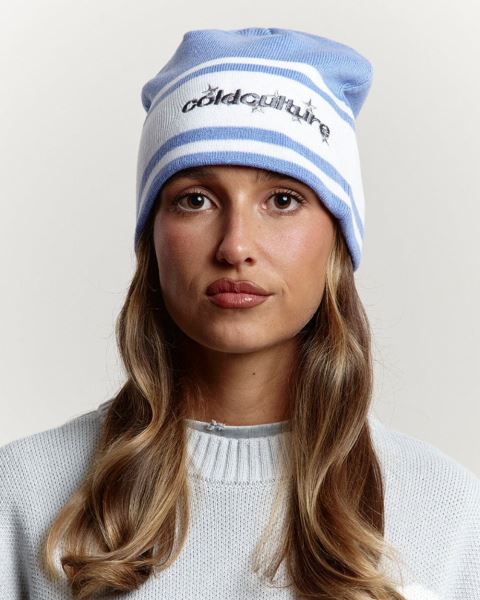 Cold Culture Stars Strap Beanie Blue | 23746-OBZS