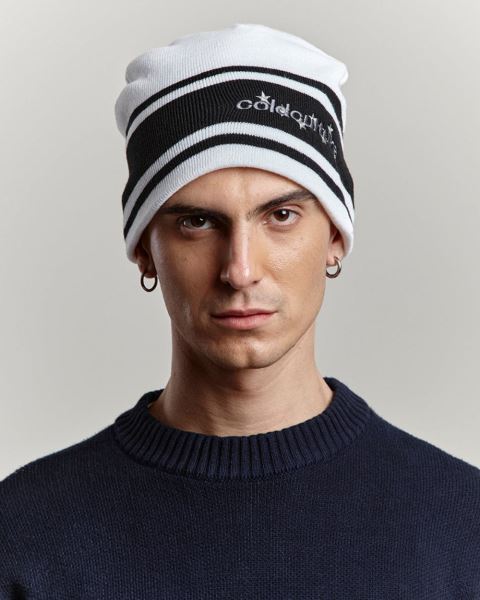 Cold Culture Stars Strap Beanie White | 13285-TGYL