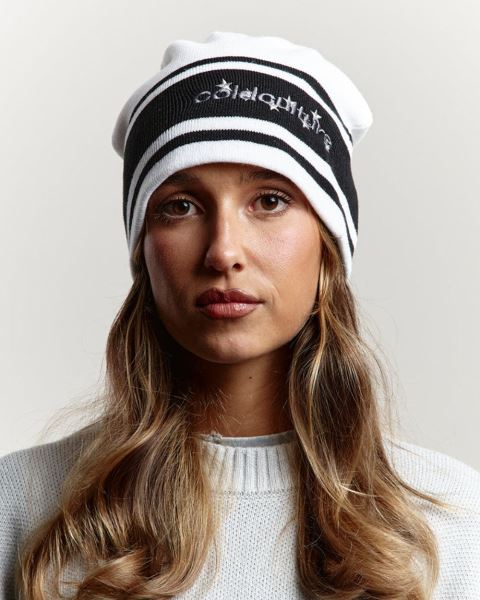 Cold Culture Stars Strap Beanie White | 13285-TGYL