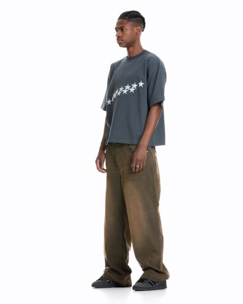 Cold Culture Stars T Shirt Blue | 70431-NCMS