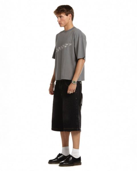 Cold Culture Stars T Shirt Grey | 02953-FSLR