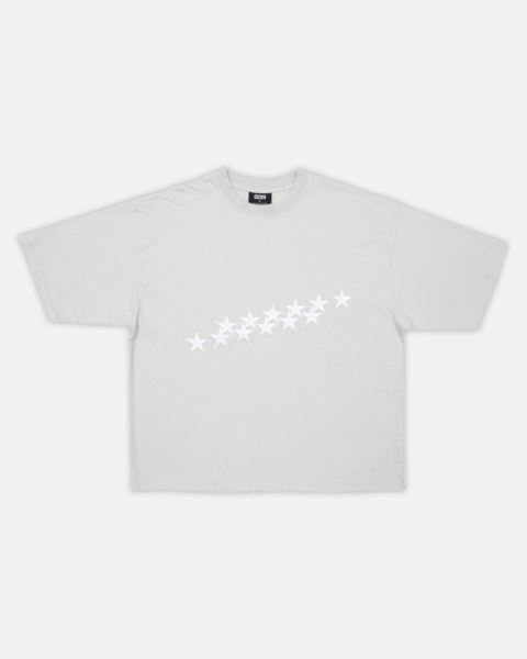 Cold Culture Stars T Shirt Grey | 12359-TXLF
