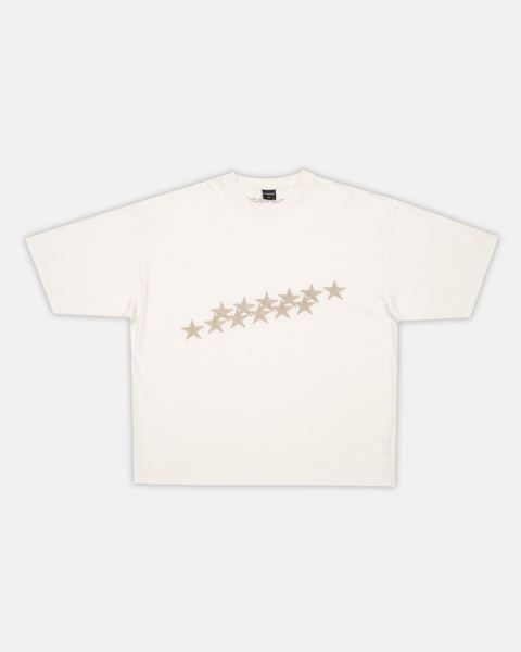 Cold Culture Stars T Shirt White | 57946-OTWM