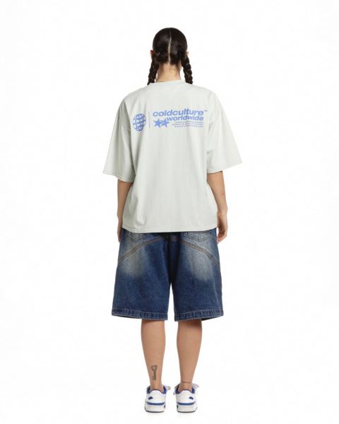 Cold Culture Status T Shirt Grey | 26035-RLWT