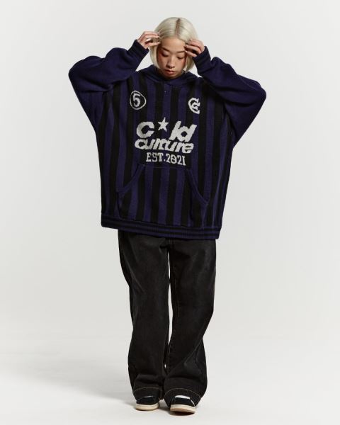 Cold Culture Structure Knitwear Blue | 89461-KDJQ