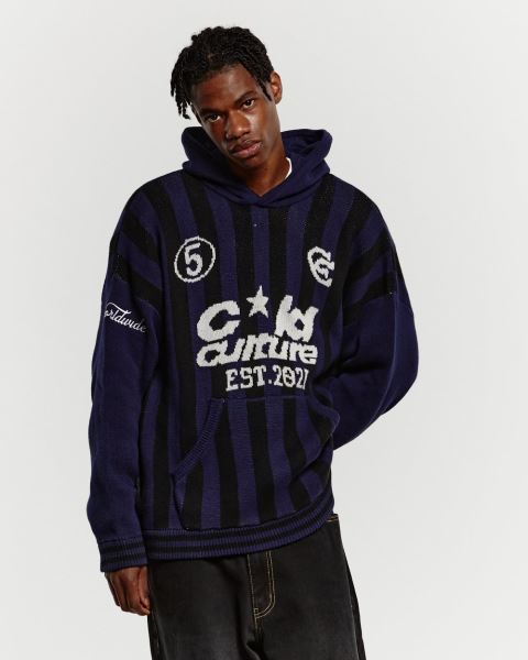 Cold Culture Structure Knitwear Blue | 89461-KDJQ