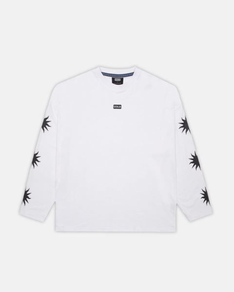 Cold Culture Suns Logo Long Sleeve White | 80341-DCMY