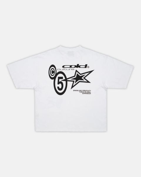 Cold Culture Supernova T Shirt White | 96207-KRAE