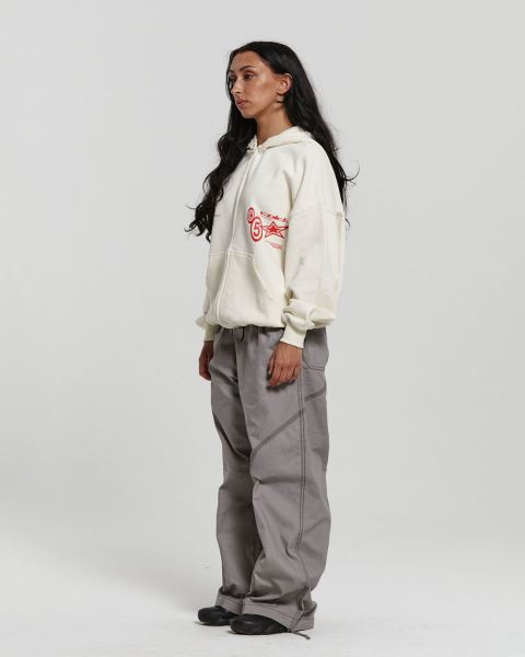 Cold Culture Supernova Zip Hoodie White | 27569-KGMN