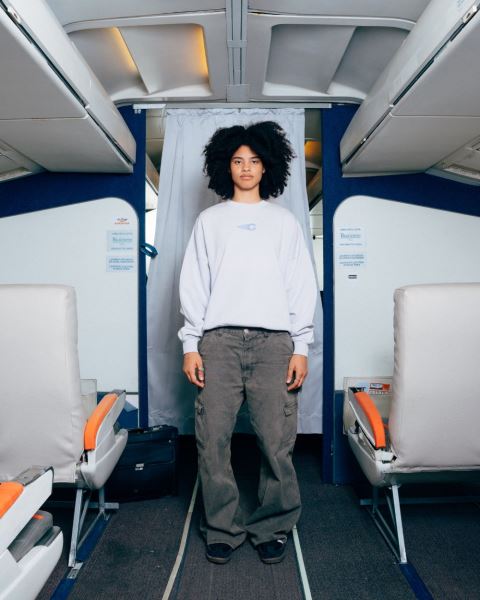Cold Culture Tagline Crewneck Sweatshirts Light Blue | 23807-NXSU