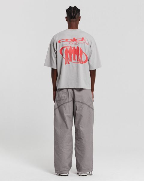 Cold Culture Team T Shirt Grey | 46258-HWOB