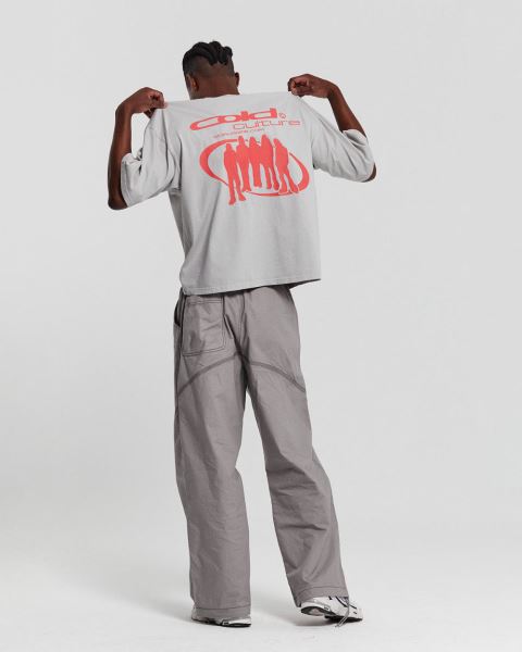 Cold Culture Team T Shirt Grey | 46258-HWOB