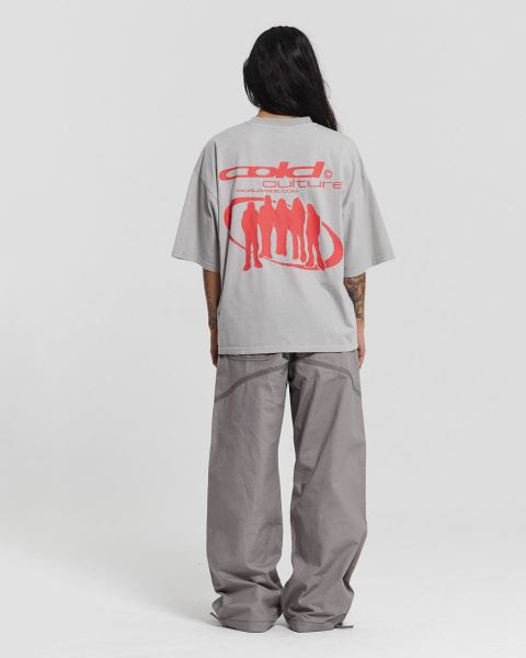 Cold Culture Team T Shirt Grey | 46258-HWOB