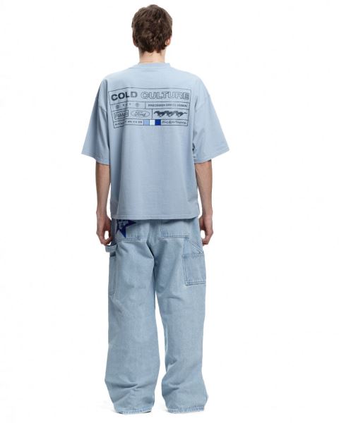 Cold Culture Technical Sheet T Shirt Blue | 03857-QSEF