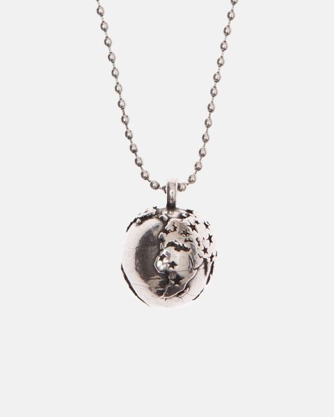 Cold Culture Terraqueous Globe Collar Jewelry Silver Brown | 15829-KMJH