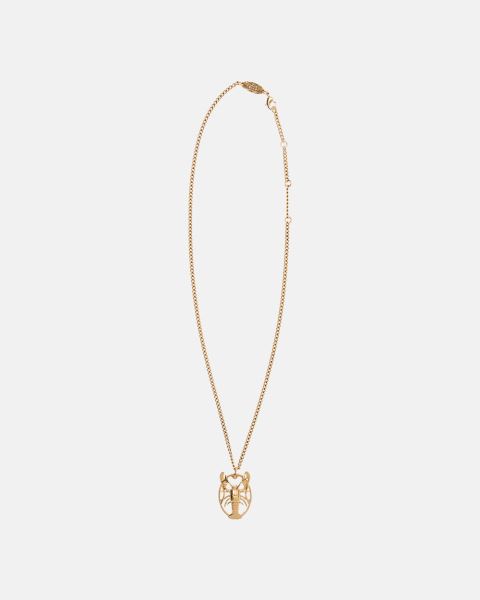 Cold Culture The Golden Lobster Necklace Jewelry Gold Orange | 28140-GDAB