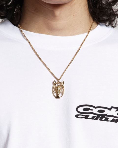 Cold Culture The Golden Lobster Necklace Jewelry Gold Orange | 28140-GDAB