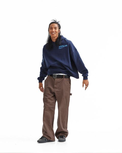 Cold Culture Trails Hoodie Grey Blue | 82439-UADE