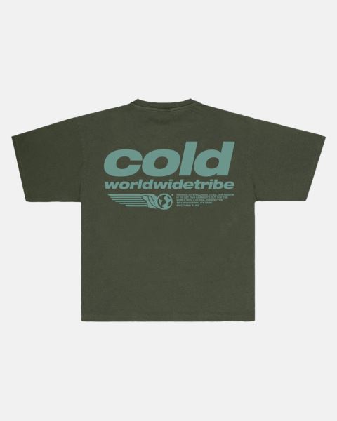 Cold Culture Tribe T Shirt Dark Green | 62930-PHCI