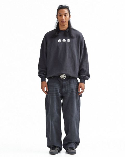 Cold Culture Triple World Crewneck Sweatshirts Yellow | 31846-FQPO