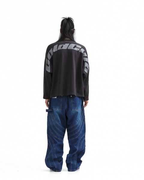 Cold Culture Triple World Crewneck Sweatshirts Black | 86539-JWSF