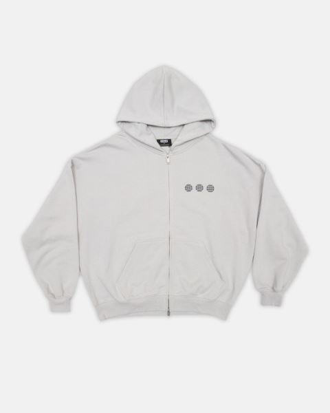 Cold Culture Triple World Zip Hoodie Grey | 69120-KSJO